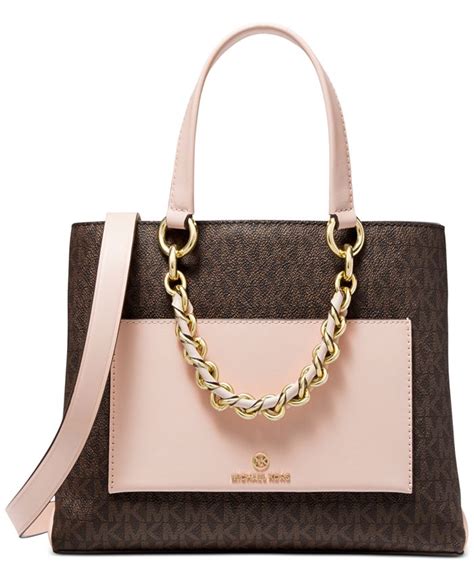 Michael Kors Signature Cece Small Ribbon Chain Messenger 